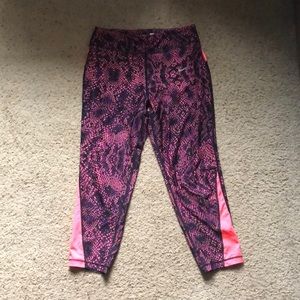 Nike purple snake skin Capri athletic legging